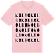 Pink Cotton t-shirt med Kolbo ordlek t-shirt