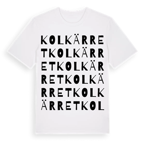 Kolkärret ordlek t-shirt – ekologisk bomull t-shirt från Pinshirt