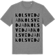 Mid Heather Gray t-shirt med Kolsvedjan ordlek t-shirt