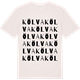 Vintage White t-shirt med Kölva ordlek t-shirt