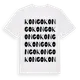 White t-shirt med Kongo ordlek t-shirt