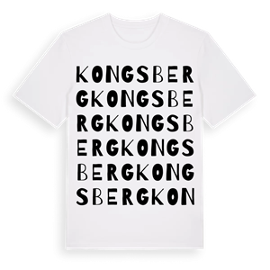 Kongsberg ordlek t-shirt – ekologisk bomull t-shirt från Pinshirt