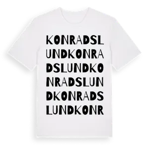 Konradslund ordlek t-shirt – ekologisk bomull t-shirt från Pinshirt