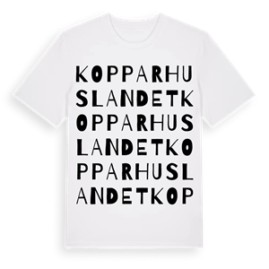 Kopparhuslandet ordlek t-shirt – ekologisk bomull t-shirt från Pinshirt