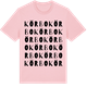 Pink Cotton t-shirt med Körbo ordlek t-shirt