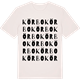 Vintage White t-shirt med Körbo ordlek t-shirt