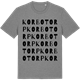 Mid Heather Gray t-shirt med Korbotorp ordlek t-shirt