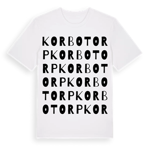Korbotorp ordlek t-shirt – ekologisk bomull t-shirt från Pinshirt