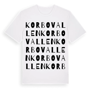 Korbovallen ordlek t-shirt – ekologisk bomull t-shirt från Pinshirt