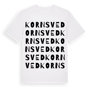 Kornsved ordlek t-shirt – ekologisk bomull t-shirt från Pinshirt