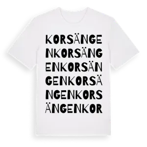 Korsängen ordlek t-shirt – ekologisk bomull t-shirt från Pinshirt