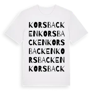 Korsbacken ordlek t-shirt – ekologisk bomull t-shirt från Pinshirt