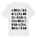 White t-shirt med Körsbärsdalen ordlek t-shirt