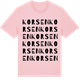 Pink Cotton t-shirt med Korsen ordlek t-shirt