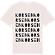 Vintage White t-shirt med Korsen ordlek t-shirt