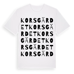 Korsgärdet ordlek t-shirt – ekologisk bomull t-shirt från Pinshirt