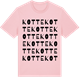 Pink Cotton t-shirt med Kotte ordlek t-shirt