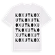 White t-shirt med Koxut ordlek t-shirt
