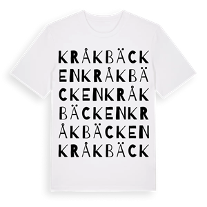 Kråkbäcken ordlek t-shirt – ekologisk bomull t-shirt från Pinshirt