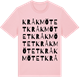 Pink Cotton t-shirt med Kråkmötet ordlek t-shirt