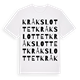 White t-shirt med Kråkslottet ordlek t-shirt