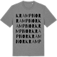 Mid Heather Gray t-shirt med Krampnor ordlek t-shirt