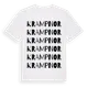 White t-shirt med Krampnor ordlek t-shirt