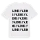 White t-shirt med Kroby ordlek t-shirt