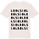 Vintage White t-shirt med Kroksbo ordlek t-shirt