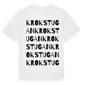Krokstugan ordlek t-shirt – ekologisk bomull t-shirt från Pinshirt
