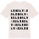 Vintage White t-shirt med Kronkvarn ordlek t-shirt