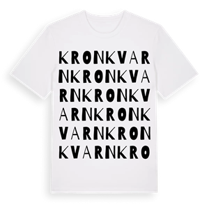 Kronkvarn ordlek t-shirt – ekologisk bomull t-shirt från Pinshirt