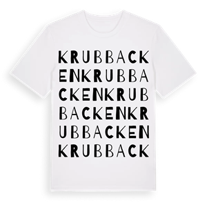 Krubbacken ordlek t-shirt – ekologisk bomull t-shirt från Pinshirt