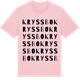 Pink Cotton t-shirt med Kryssbo ordlek t-shirt