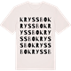 Vintage White t-shirt med Kryssbo ordlek t-shirt