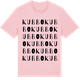 Pink Cotton t-shirt med Kubbo ordlek t-shirt