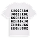 White t-shirt med Kuggebro ordlek t-shirt