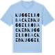 Blue Soul t-shirt med Kuggelbobacken ordlek t-shirt