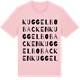 Pink Cotton t-shirt med Kuggelbobacken ordlek t-shirt