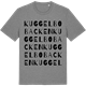 Mid Heather Gray t-shirt med Kuggelbobacken ordlek t-shirt