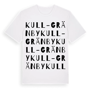 Kull-Gränby ordlek t-shirt – ekologisk bomull t-shirt från Pinshirt