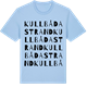 Blue Soul t-shirt med Kullbådastrand ordlek t-shirt