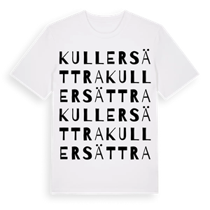 Kullersättra ordlek t-shirt – ekologisk bomull t-shirt från Pinshirt
