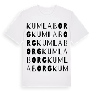 Kumlaborg ordlek t-shirt – ekologisk bomull t-shirt från Pinshirt