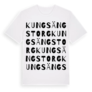 Kungsängstorg ordlek t-shirt – ekologisk bomull t-shirt från Pinshirt