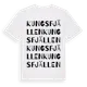 White t-shirt med Kungsfjällen ordlek t-shirt
