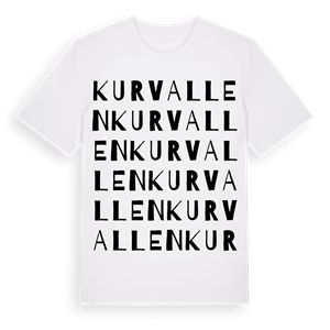 Kurvallen ordlek t-shirt – ekologisk bomull t-shirt från Pinshirt