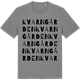 Mid Heather Gray t-shirt med Kvarngården ordlek t-shirt