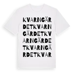 Kvarngärdet ordlek t-shirt – ekologisk bomull t-shirt från Pinshirt