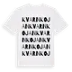 White t-shirt med Kvarnkojan ordlek t-shirt